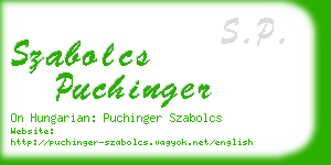 szabolcs puchinger business card